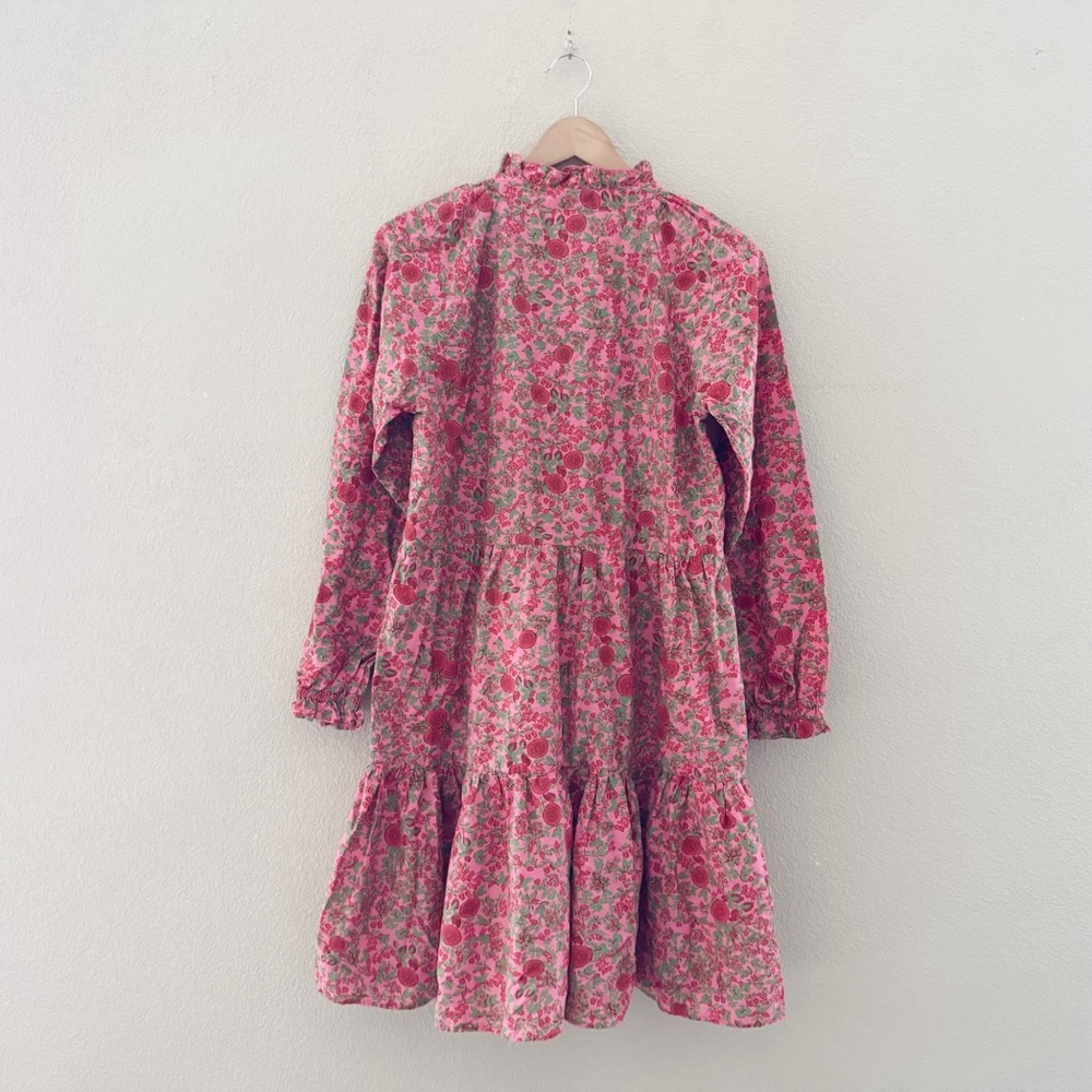 Roller Rabit Rhody Janni Dress Medium Pink Floral Ruffle Tiered Resort Vacation - Picture 4 of 12